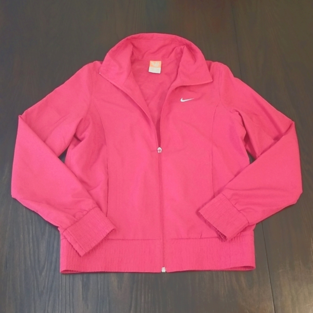 Vintage Style Nike Red Retro Wind Breaker Zip Jacket Medium